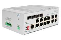 DIGITUS - 8 Port Gigabit Ethernet Netzwerk PoE Switch, Industrial, L2 managed, 4 SFP Uplink
