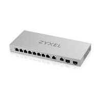Zyxel XGS1210-12 - V2 - Switch - managed - 8 x 10/100/1000 + 2 x 100/1000/2.5G + 2 x 1 Gigabit/10 Gigabit SFP+ (Uplink)