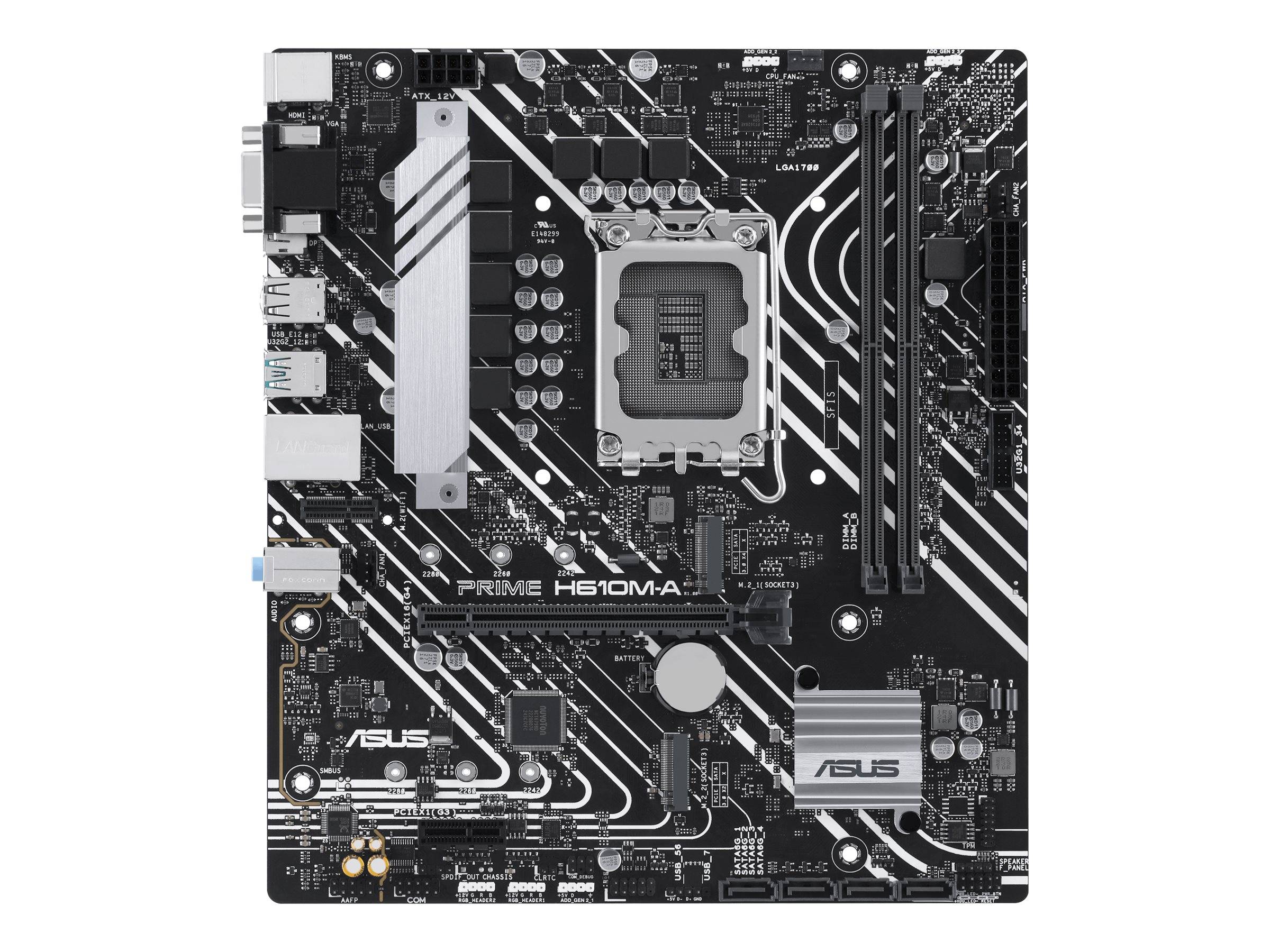 ASUS PRIME H610M-A-CSM - Motherboard - micro ATX - LGA1700-Sockel - H610 Chipsatz - USB 3.2 Gen 1, USB 3.2 Gen 2 - Gigab