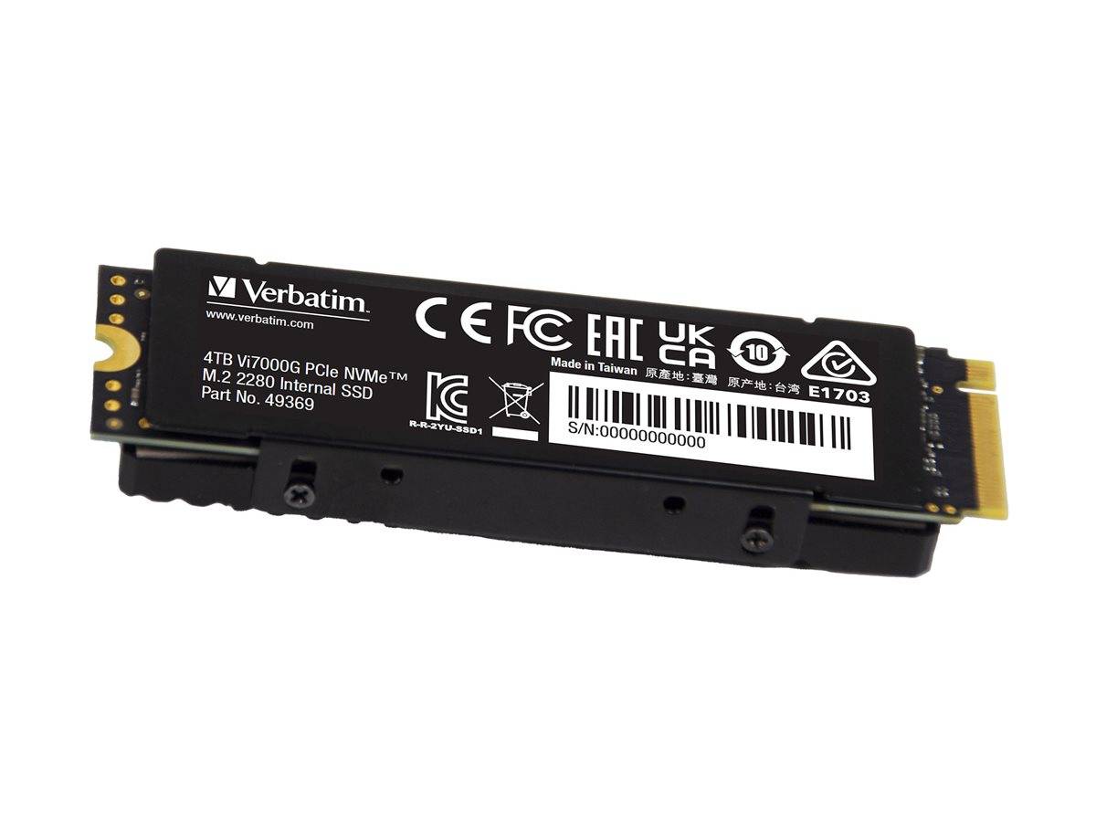 Verbatim Vi7000G - Republic of Gamers - SSD - 4 TB - intern - M.2 2280 - PCIe 4.0 x4 (NVMe)