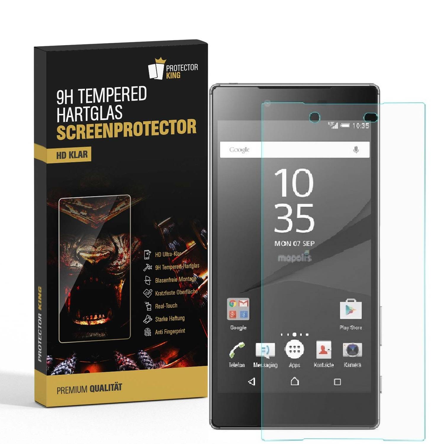 4x 9H Hartglas für Sony Xperia Z5 Panzerfolie Displayschutz Schutzglas HD KLAR Panzerglas Schutzfolie Displayglas Glasfolie