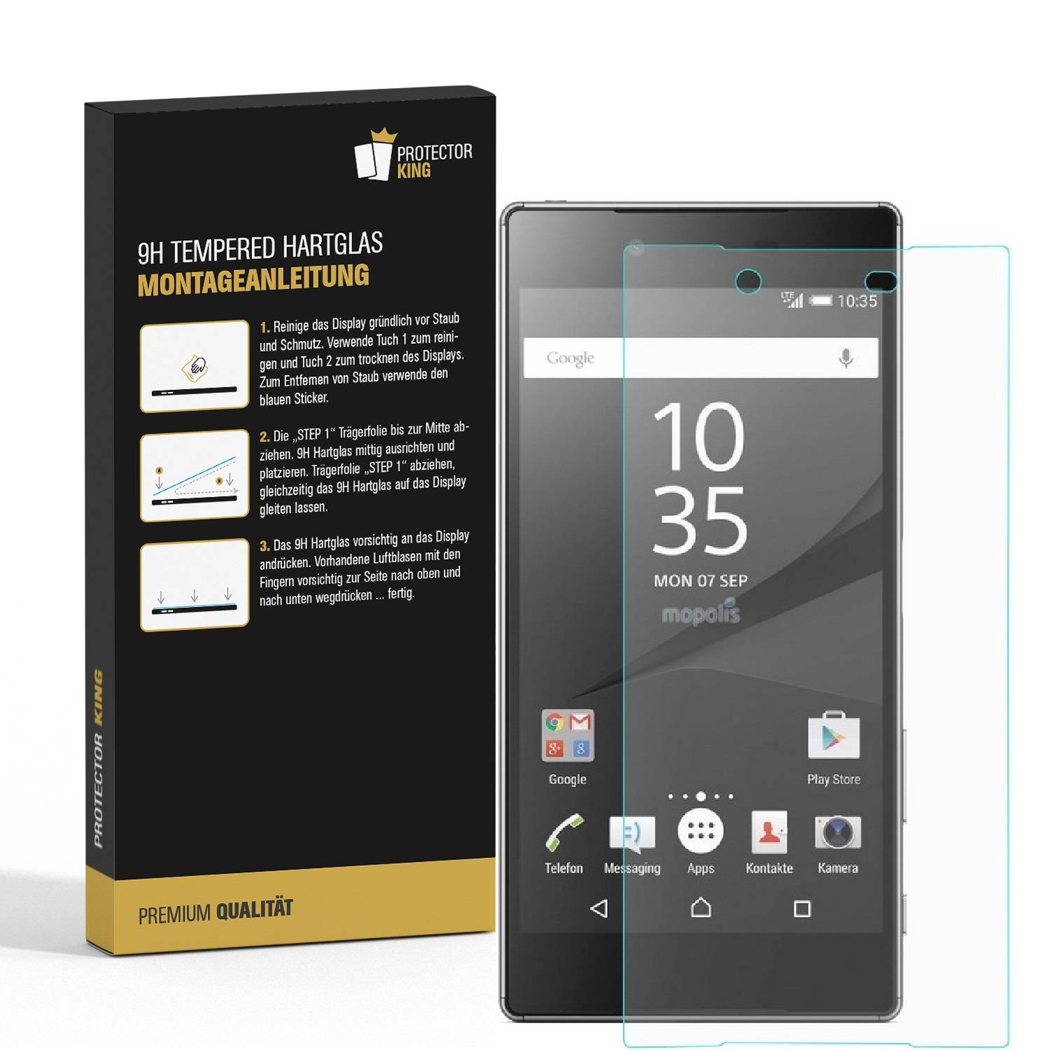 4x 9H Hartglas für Sony Xperia Z5 Panzerfolie Displayschutz Schutzglas HD KLAR Panzerglas Schutzfolie Displayglas Glasfolie