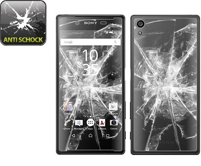 2x Panzerfolie für Sony Xperia Z5 Premium ANTI-SCHOCK Displayschutzfolie KLAR FB