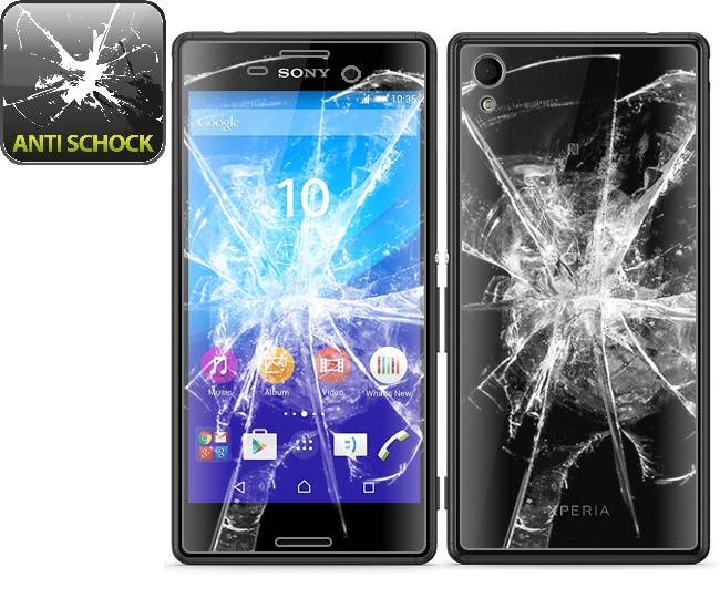 2x Panzerfolie für Sony Xperia M4 Aqua ANTI-SCHOCK Displayschutzfolie HD KLAR FB