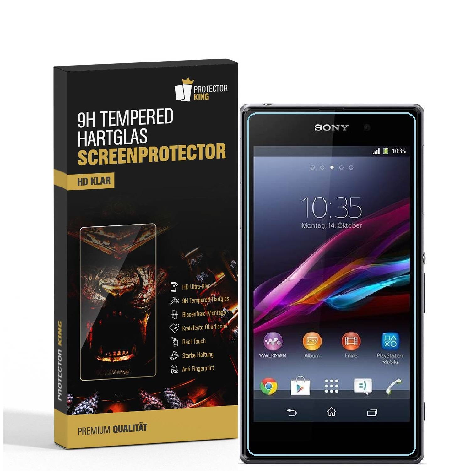 3x 9H Hartglas für Sony Xperia Z1 Compact Panzerfolie Schutzglas Displayschutz KLAR Panzerglas Schutzfolie