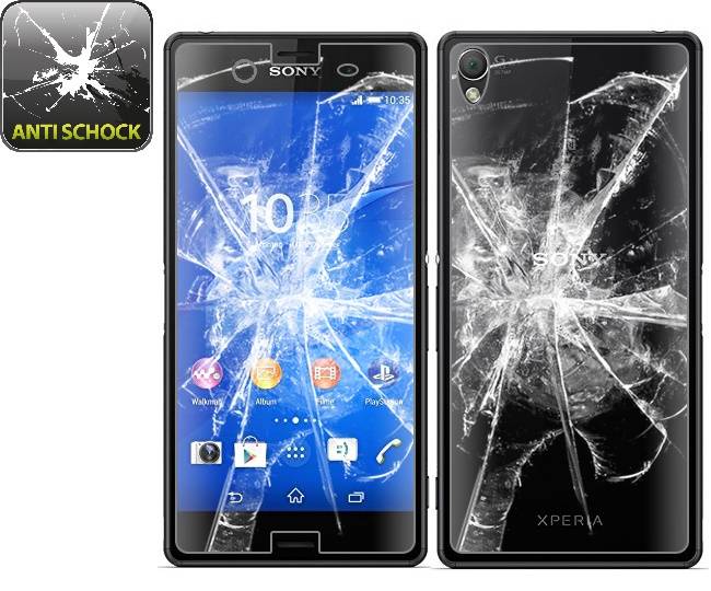 4x Panzerfolie für Sony Xperia Z3 ANTI-SCHOCK Displayschutzfolie HD KLAR F/B