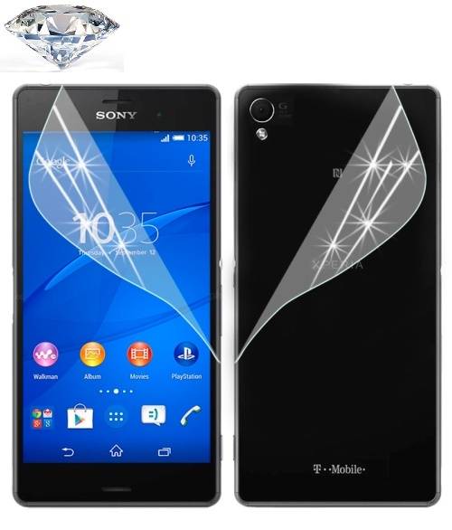 4x Displayschutzfolie für Sony Xperia Z3 Compact silber Diamant Displayfolie F/B