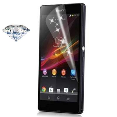 4x Sony Xperia Z Displayfolie Schutzfolie Folie silber Diamant glitzer HD Klar