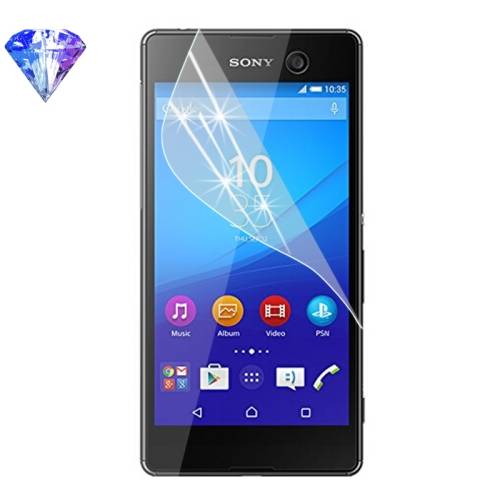 2x Displayschutzfolie für Sony Xperia M5 Displayfolie silber Diamant Glitzer KLAR