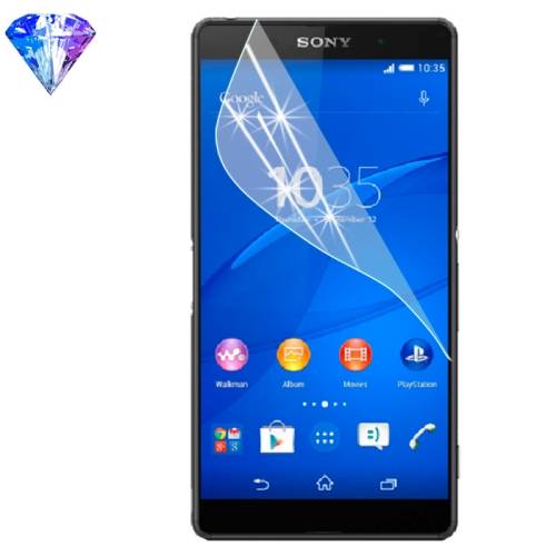 3x Displayschutzfolie für Sony Xperia Z4 Compact silber Diamant Glitzer KLAR