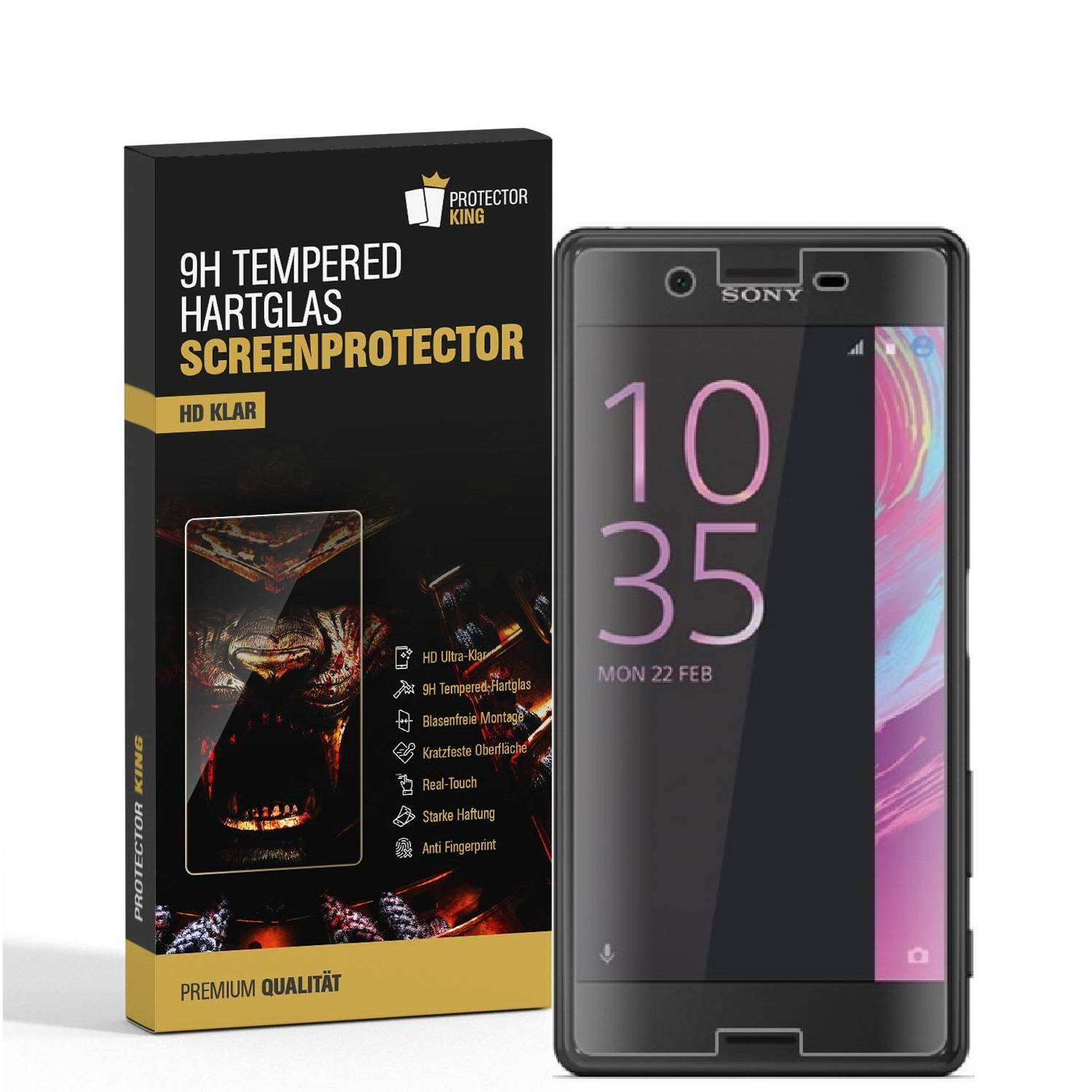 4x 9H Hartglas für Sony Xperia X Panzerfolie Displayschutz Schutzfolie HD KLAR Panzerglas Schutzglas