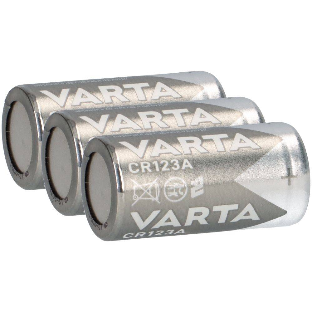 3x VARTA CR123A Lithium Batterie 3V 1480 mAh – CR17345 – 1er Blister