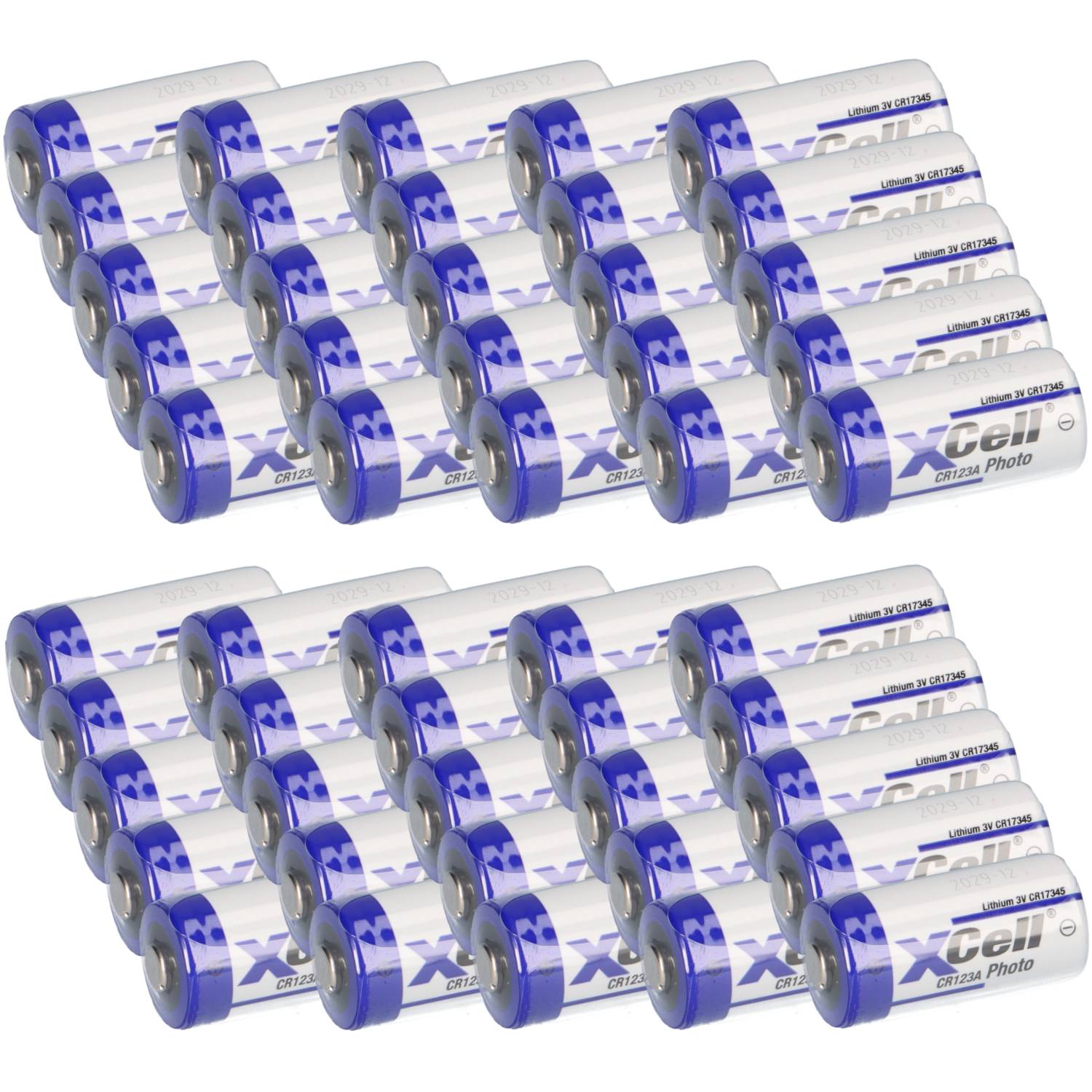 50x XCell CR123A Lithium Batterie 3V 1550 mAh – CR17345 / DL123A