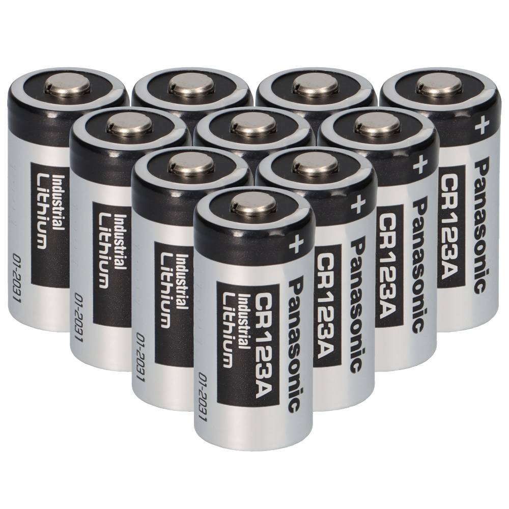 10x Panasonic 3V Lithium Batterie CR123A – DL123A / CR17345 – Bulkware