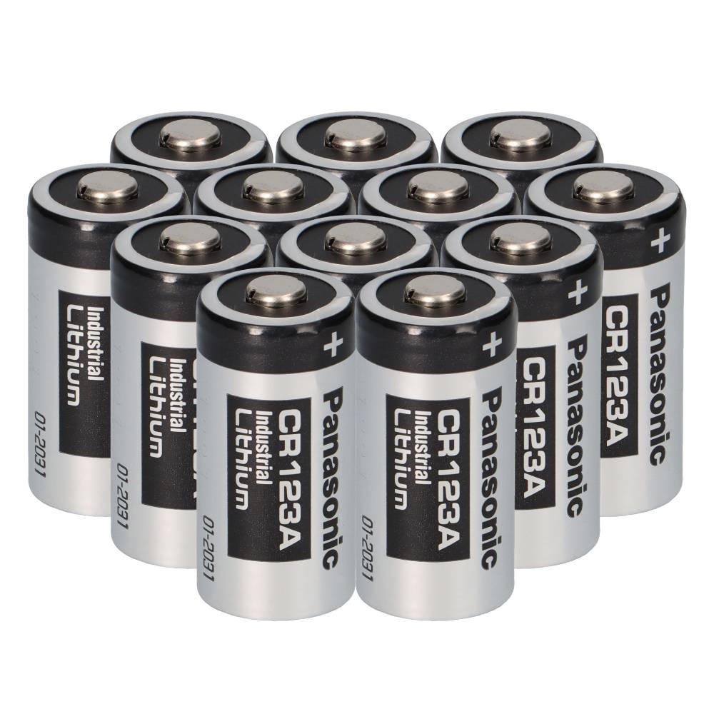 12x Panasonic 3V Lithium Batterie CR123A – DL123A / CR17345 – Bulkware