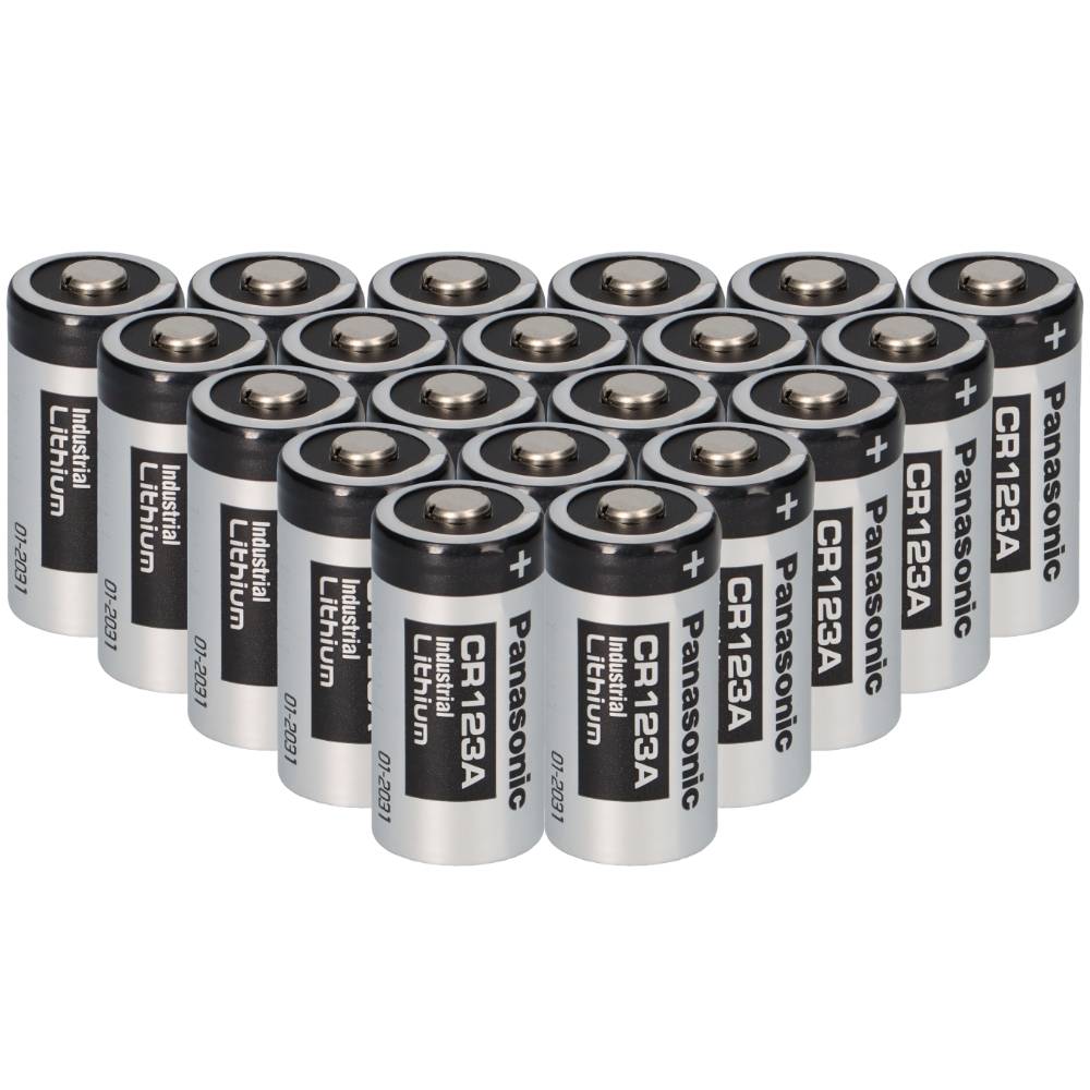20x Panasonic 3V CR123A DL123A Batterien CR17345 Ultra Lithium Foto Bulk