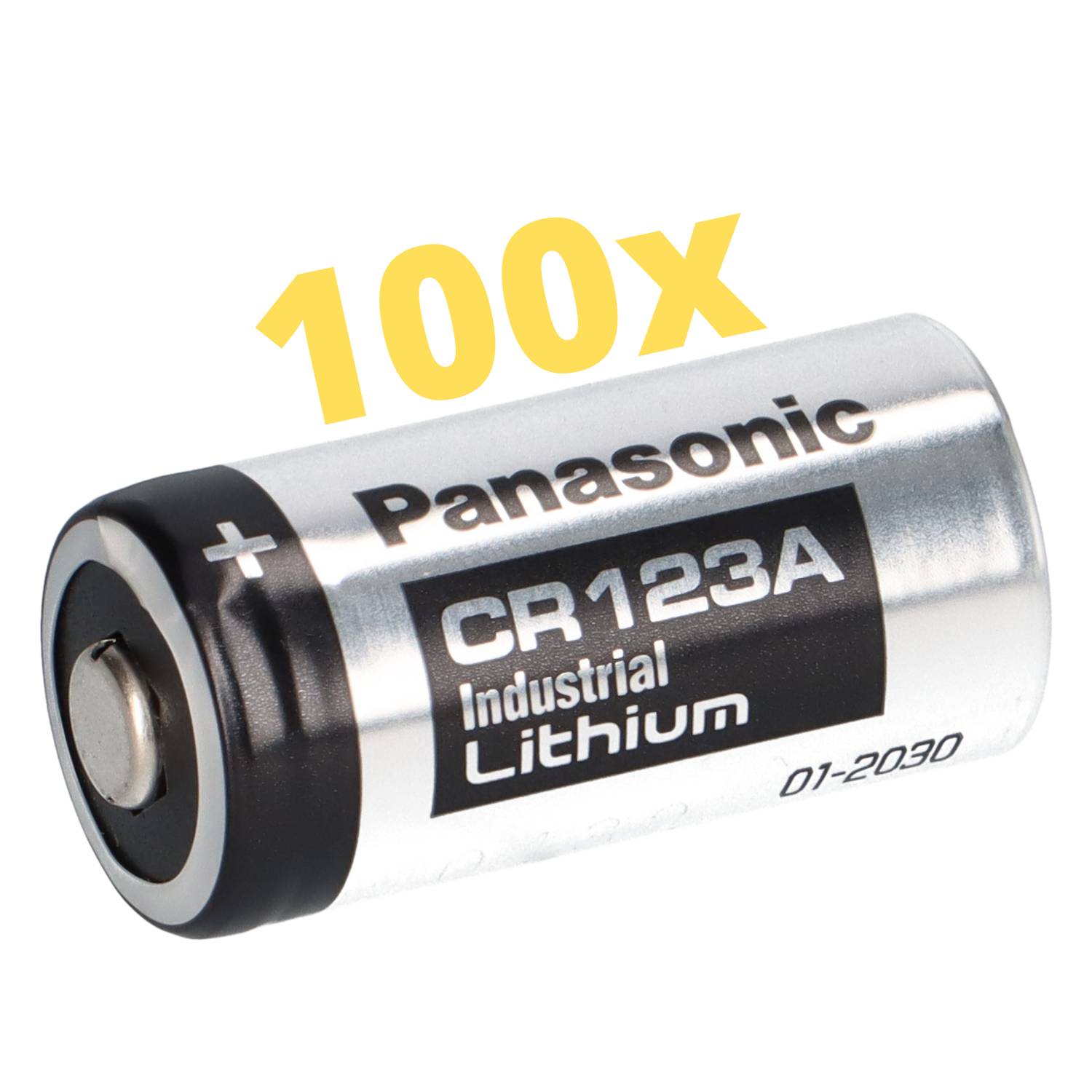 100x Panasonic 3V Lithium Batterie CR123A – DL123A / CR17345 – Bulkware