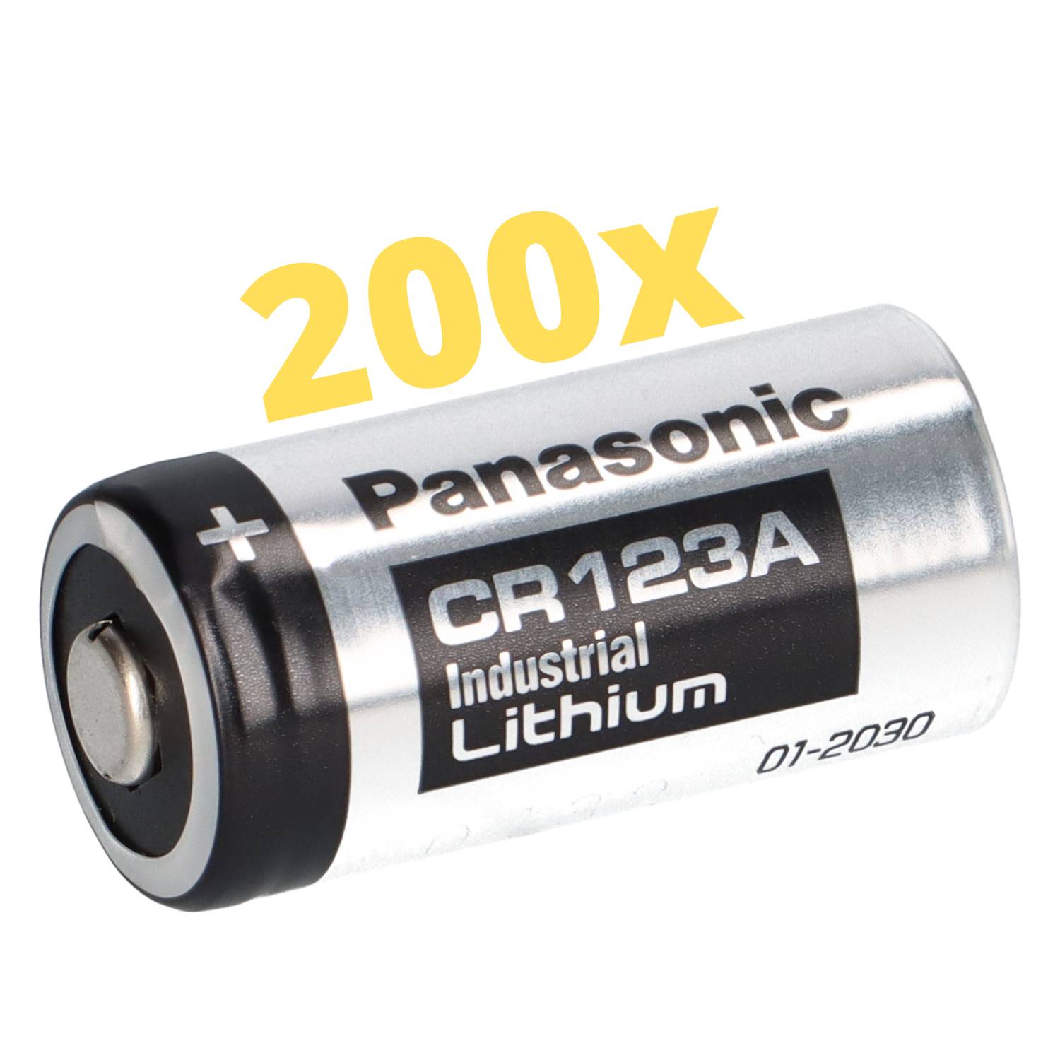 200x Panasonic 3V Lithium Batterie CR123A – DL123A / CR17345 – Bulkware