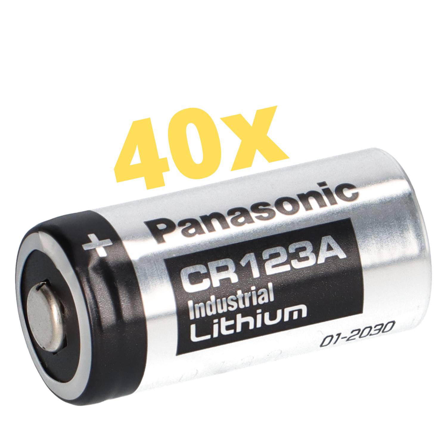 40x Panasonic 3V Lithium Batterie CR123A – DL123A / CR17345 – Bulkware