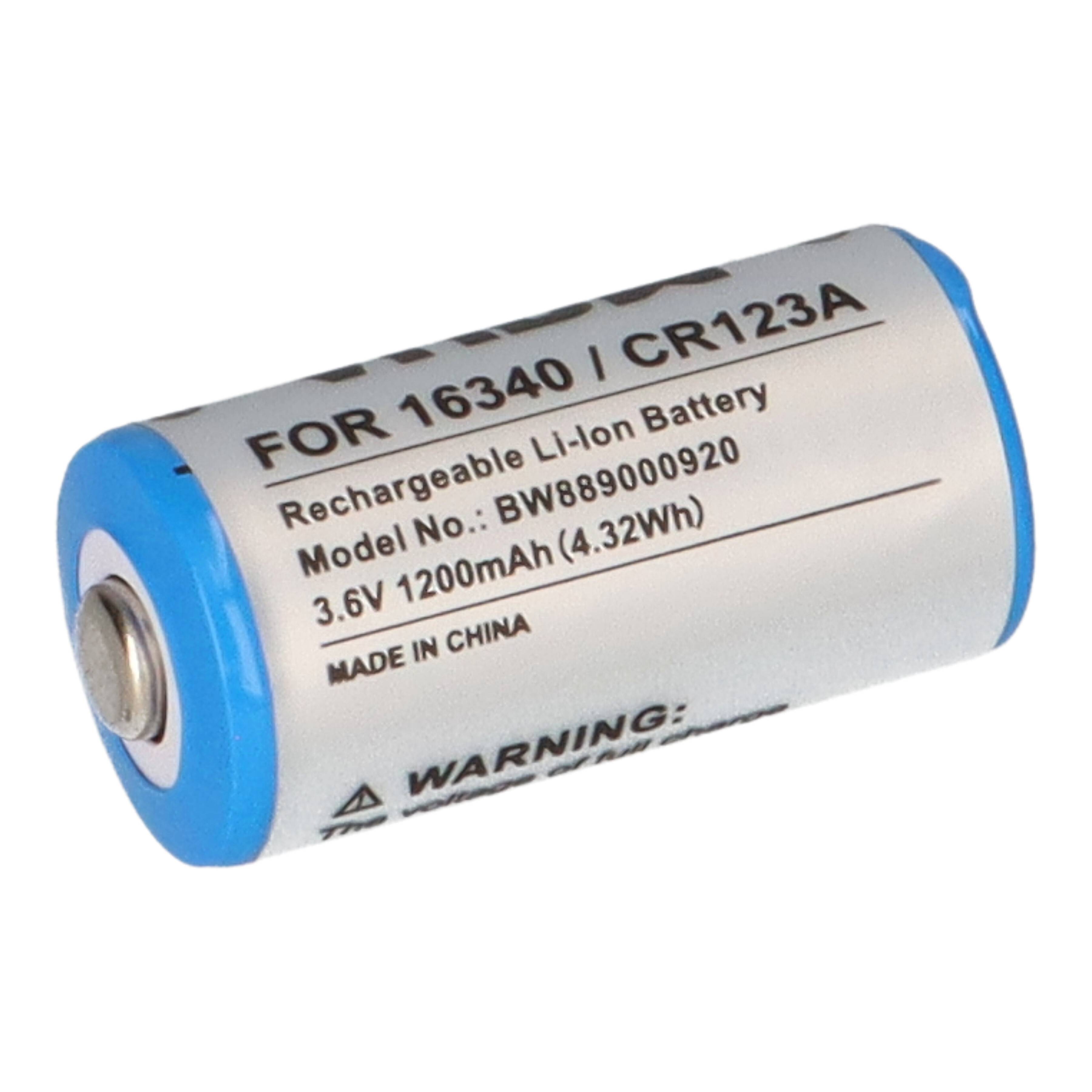 16340 Li-Ion Akku 3,6 V 700 mAh – CR123A-Format