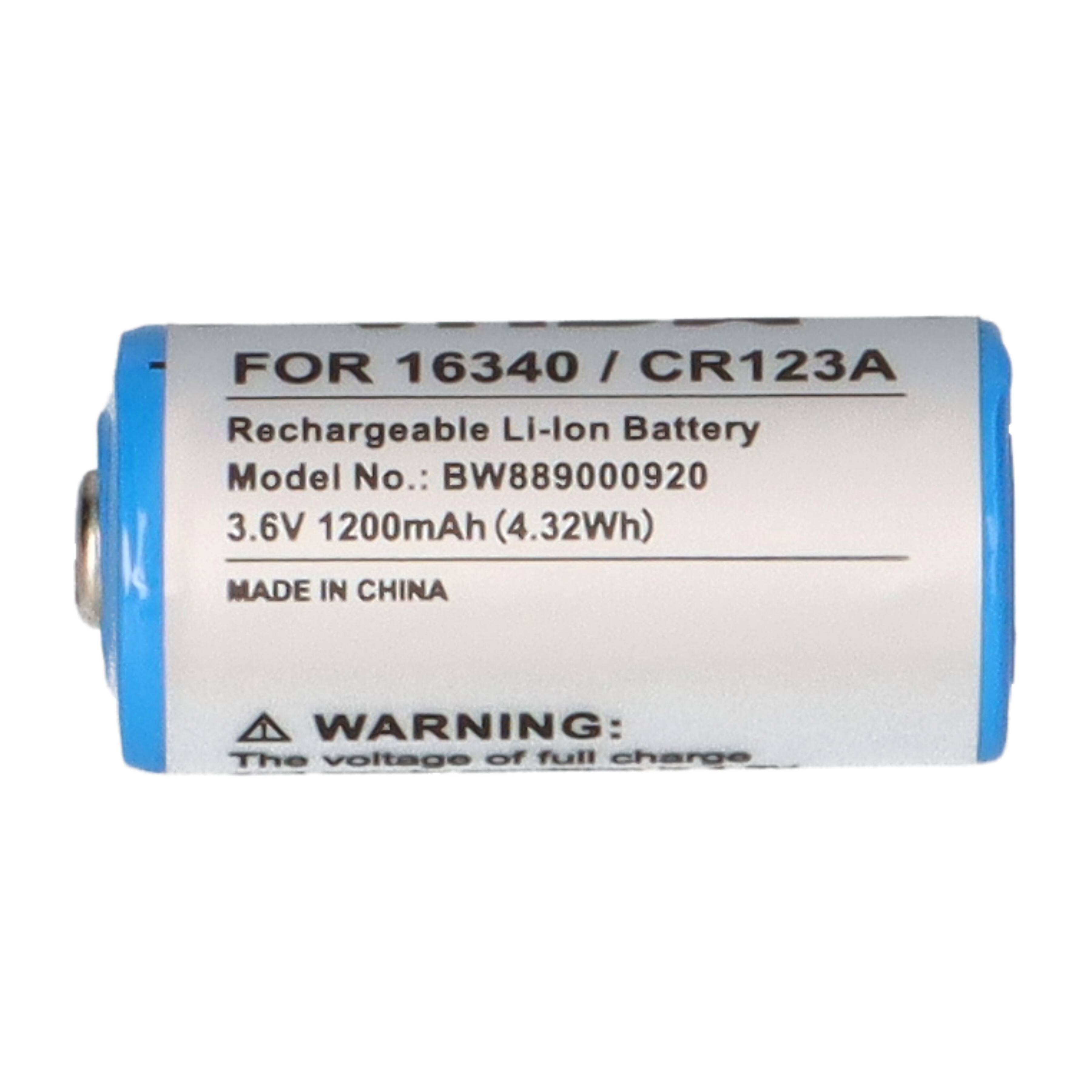 16340 Li-Ion Akku 3,6 V 700 mAh – CR123A-Format