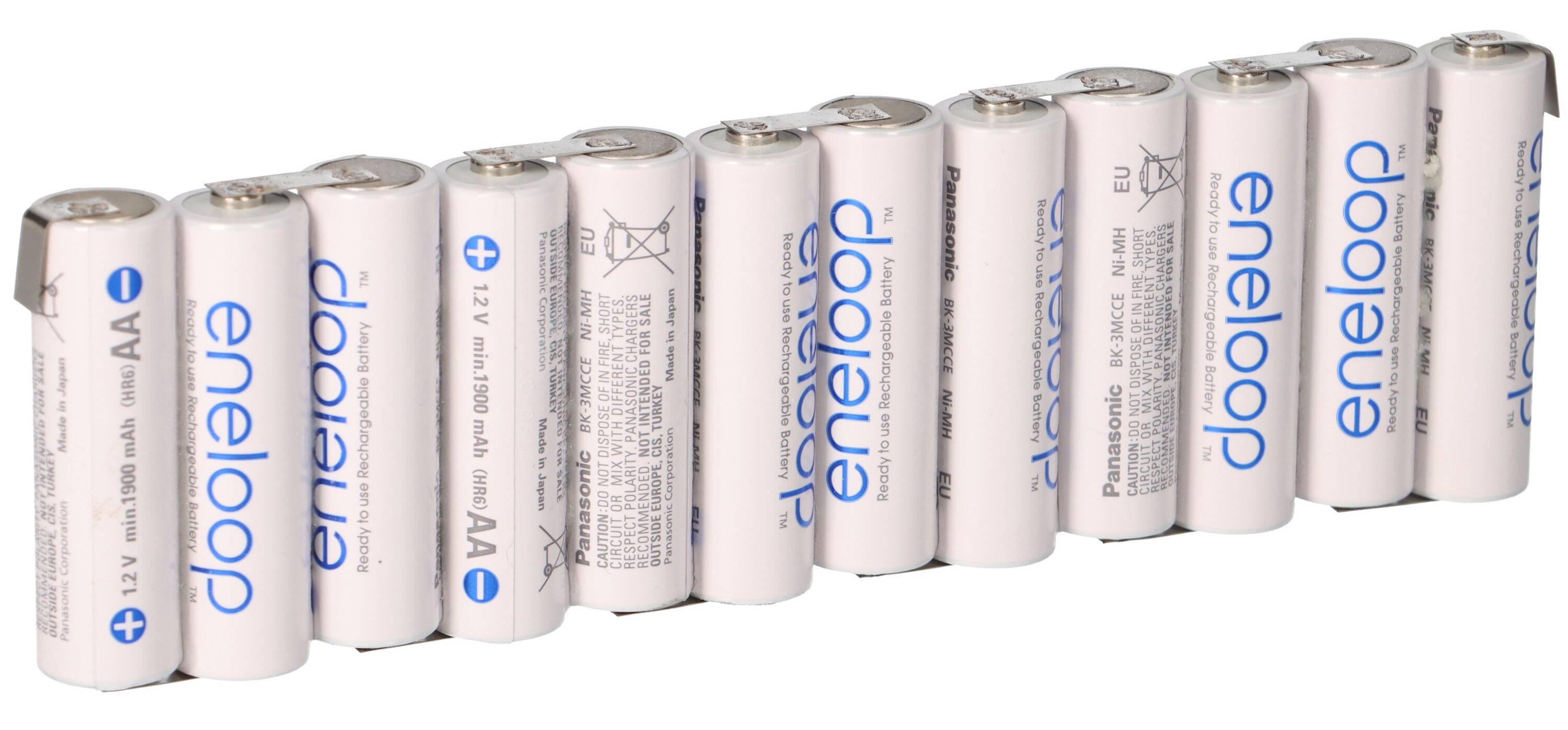eneloop Akkupack 14,4V/2000mAh F1x12 Reihe mit Lötfahne Eneloop AA