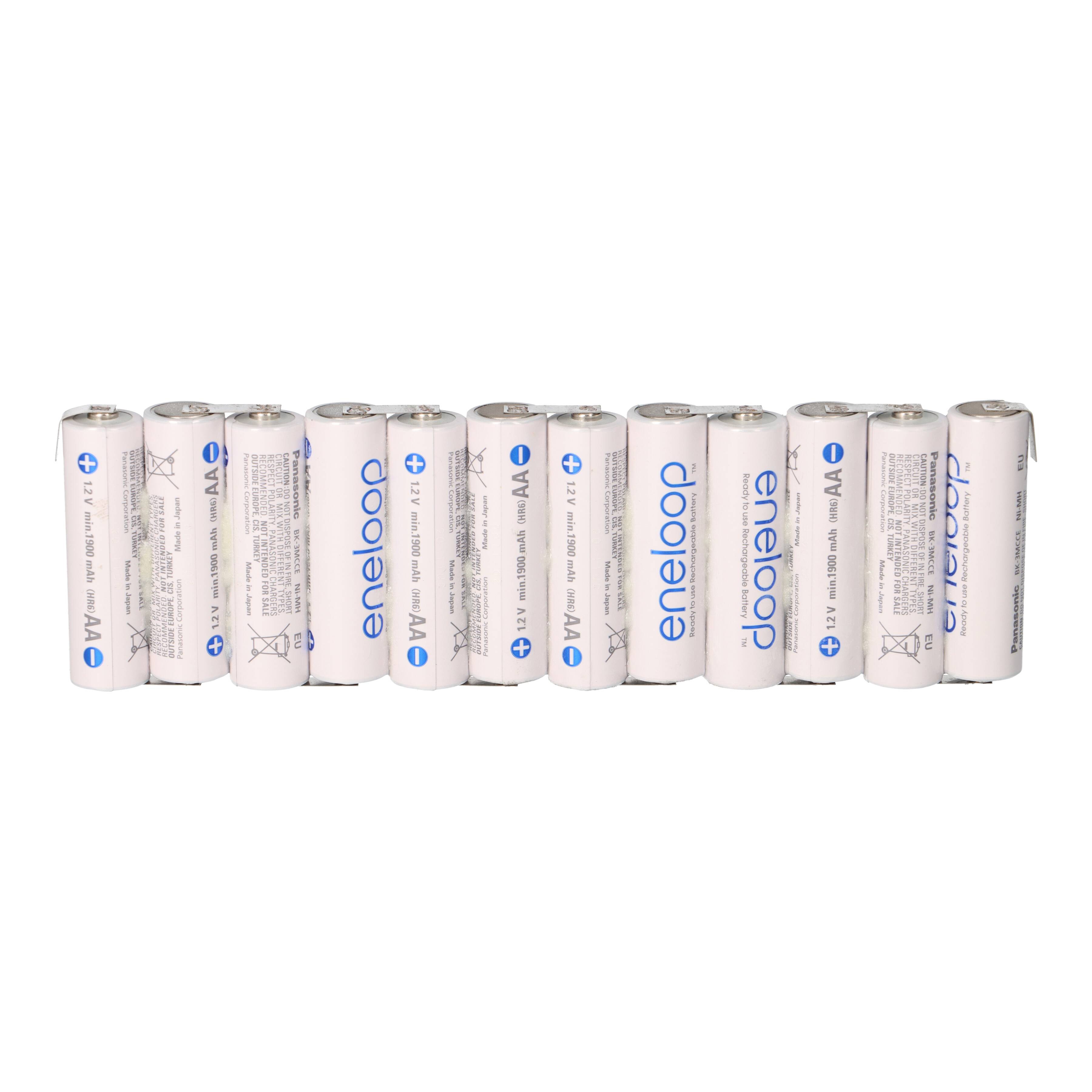 eneloop Akkupack 14,4V/2000mAh F1x12 Reihe mit Lötfahne Eneloop AA