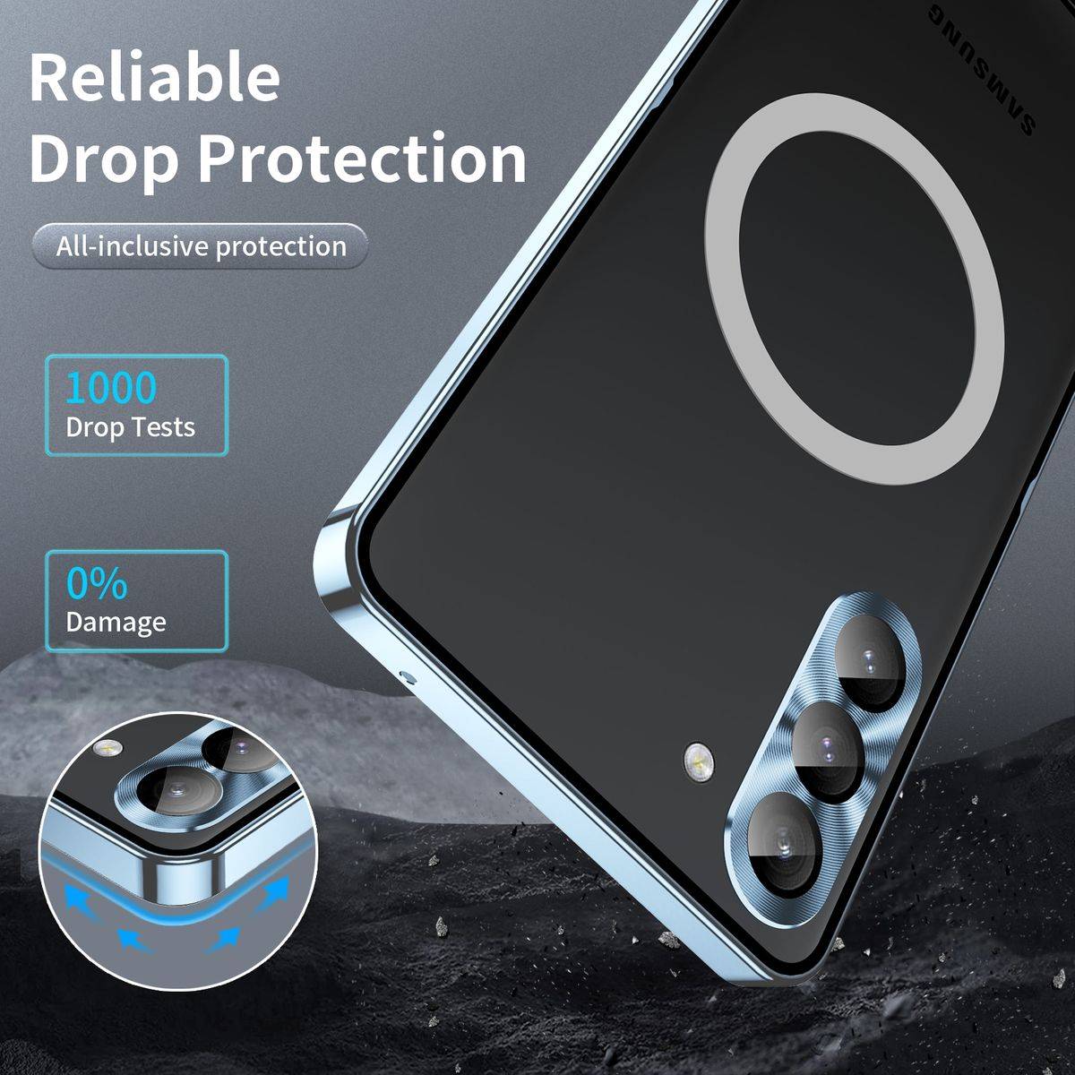 Für Samsung Galaxy S23 FE 5G Magsafe Metall Case Cover Schutz Tasche