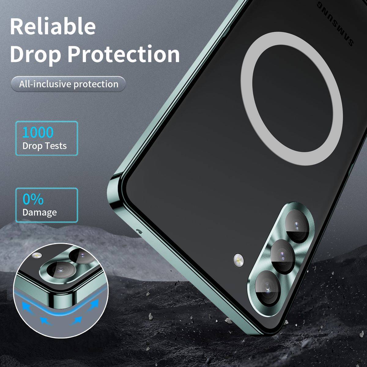 Für Samsung Galaxy S23 FE 5G Magsafe Metall Case Cover Schutz Tasche