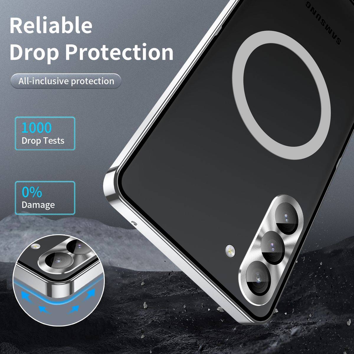 Für Samsung Galaxy S23 FE 5G Magsafe Metall Case Cover Schutz Tasche