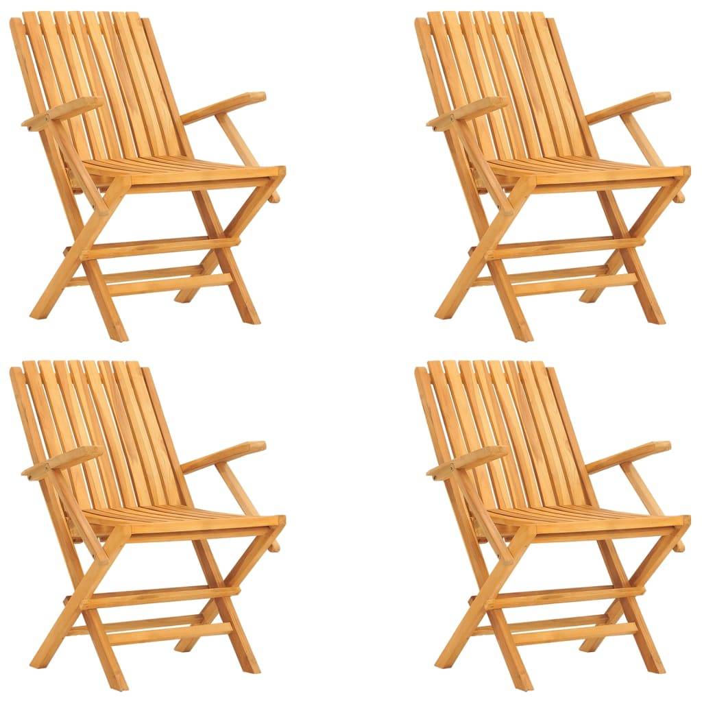 vidaXL 5-tlg. Garten-Essgruppe Massivholz Teak