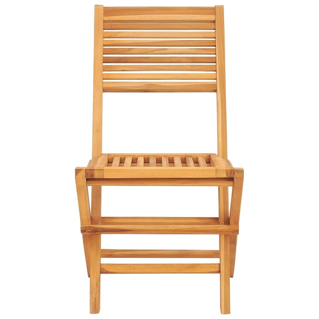 vidaXL Gartenstühle 2 Stk. Klappbar 47x62x90 cm Massivholz Teak