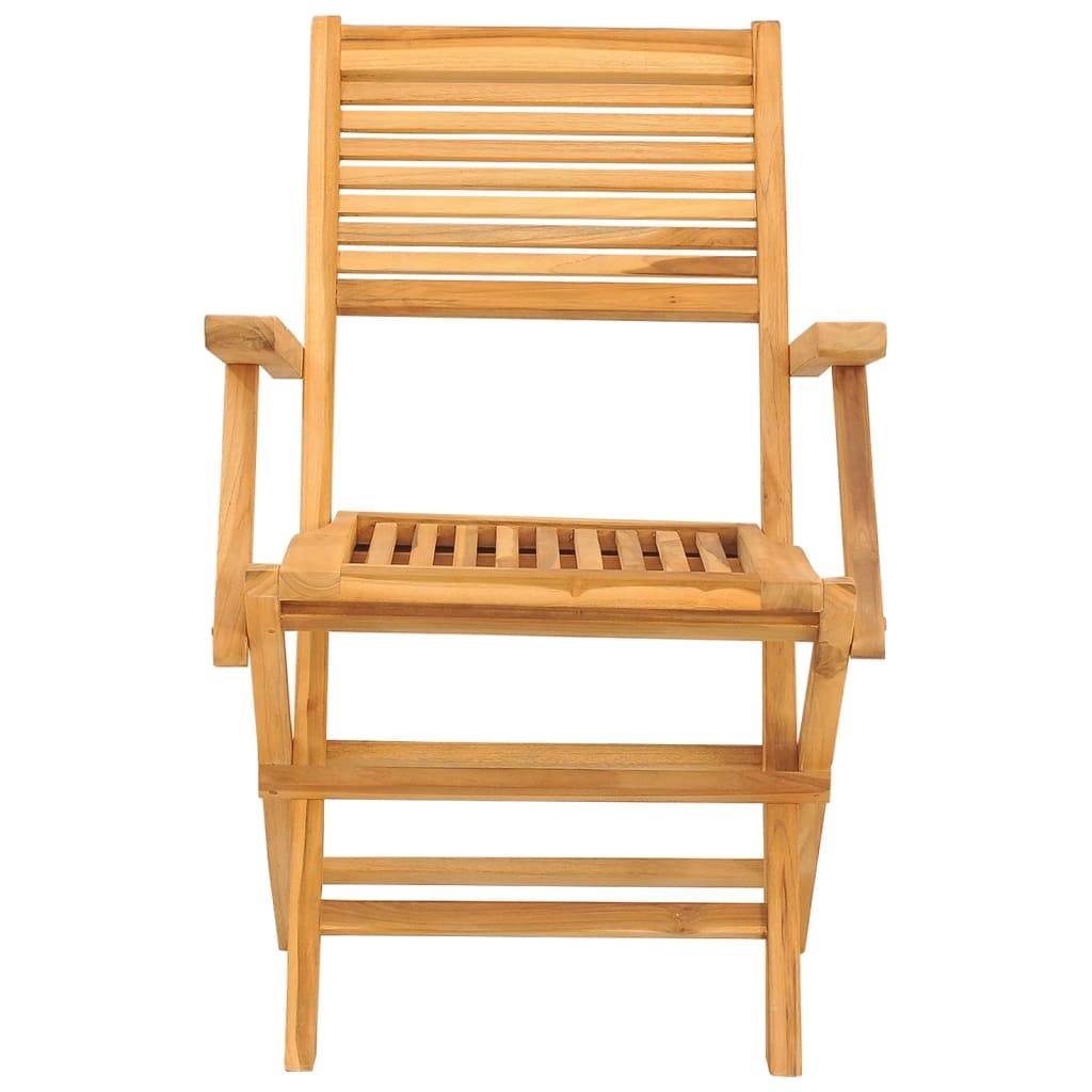 vidaXL Gartenstühle 2 Stk. Klappbar 55x62x90 cm Massivholz Teak