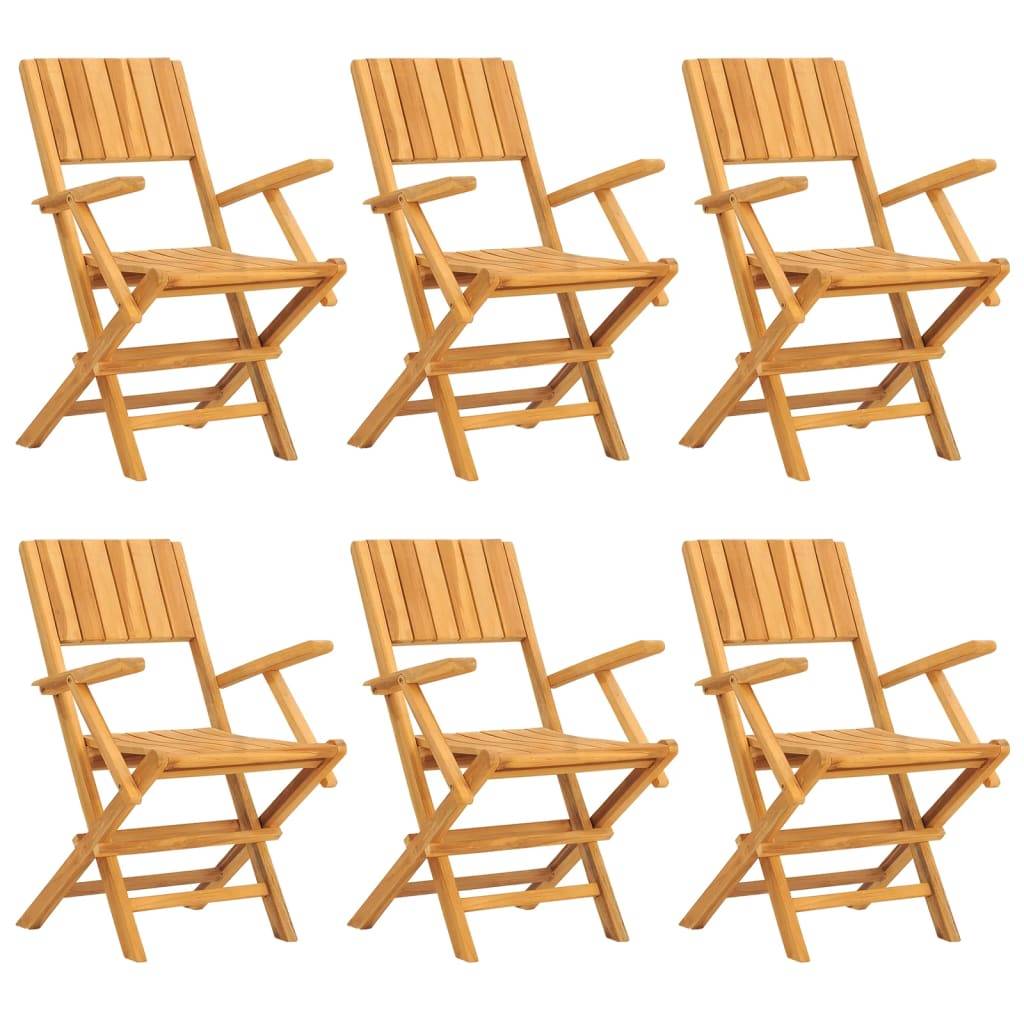 vidaXL 7-tlg. Garten-Essgruppe Massivholz Teak