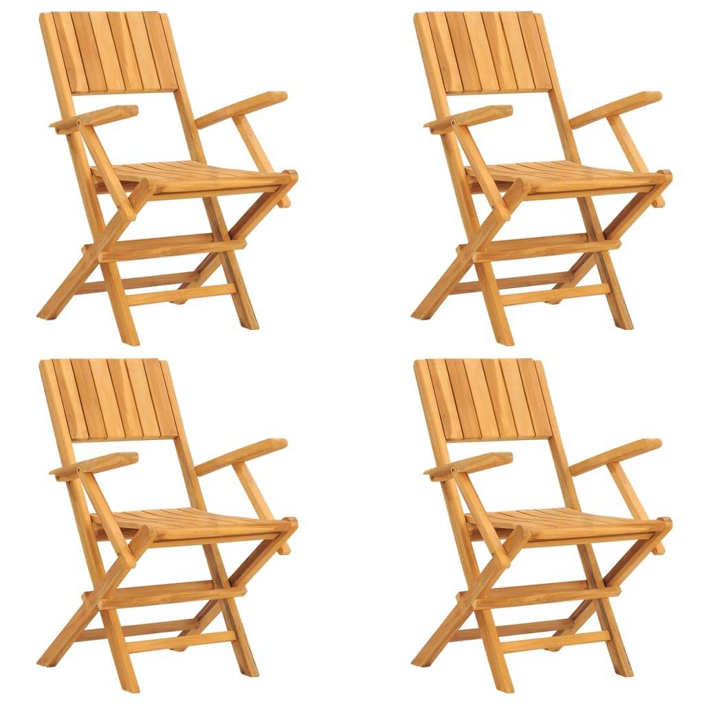 vidaXL 5-tlg. Garten-Essgruppe Massivholz Teak