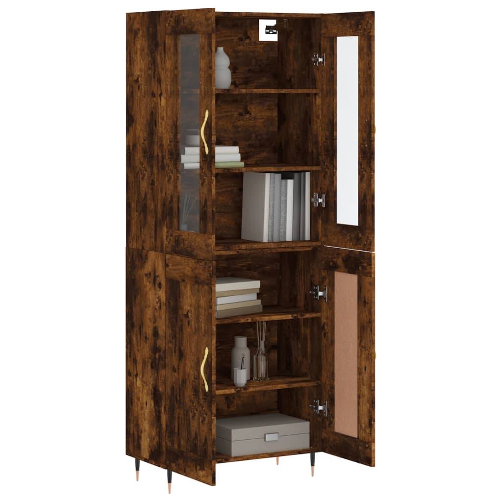vidaXL Highboard Räuchereiche 69,5x34x180 cm Holzwerkstoff