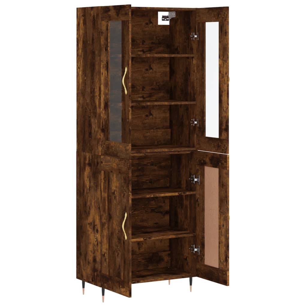 vidaXL Highboard Räuchereiche 69,5x34x180 cm Holzwerkstoff