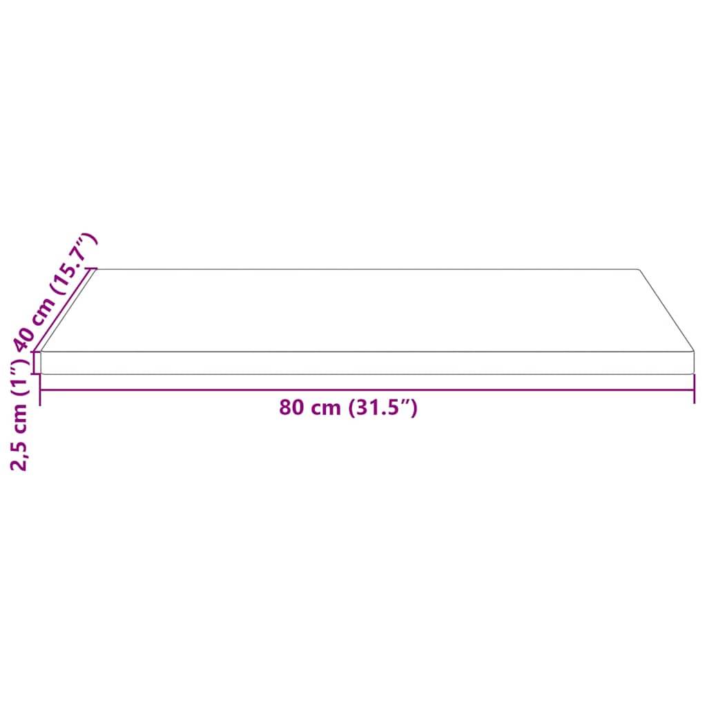 vidaXL Tischplatte 80x40x2,5 cm Massivholz Kiefer Rechteckig