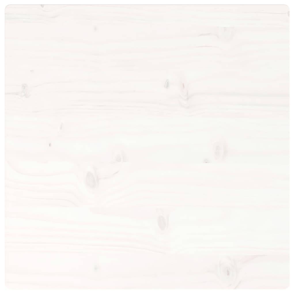 vidaXL Tischplatte Weiß 60x60x2,5 cm Massivholz Kiefer Quadratisch