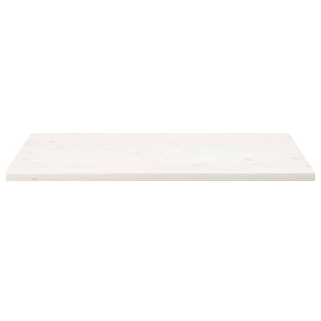 vidaXL Tischplatte Weiß 110x60x2,5 cm Massivholz Kiefer Rechteckig