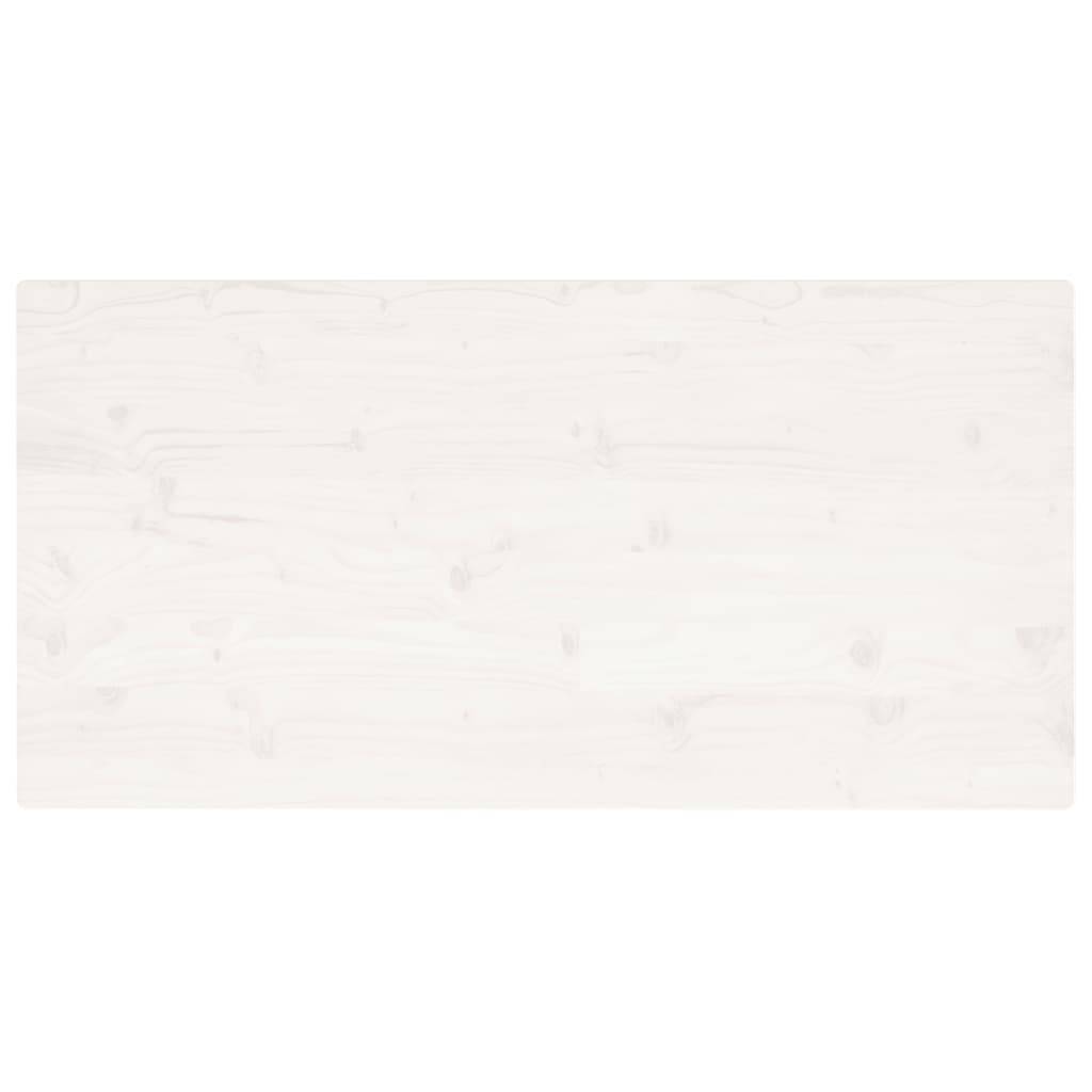 vidaXL Tischplatte Weiß 110x60x2,5 cm Massivholz Kiefer Rechteckig