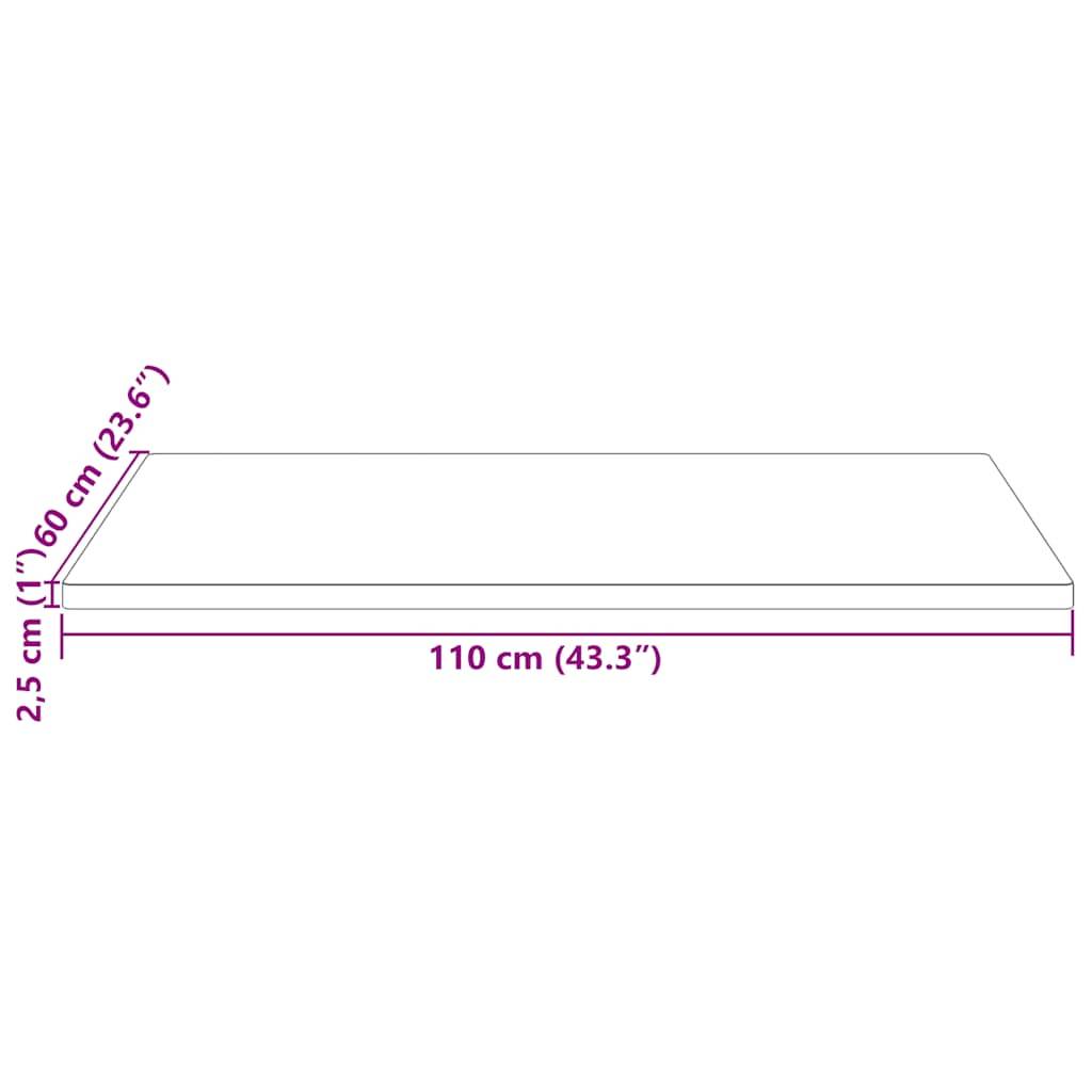 vidaXL Tischplatte Weiß 110x60x2,5 cm Massivholz Kiefer Rechteckig