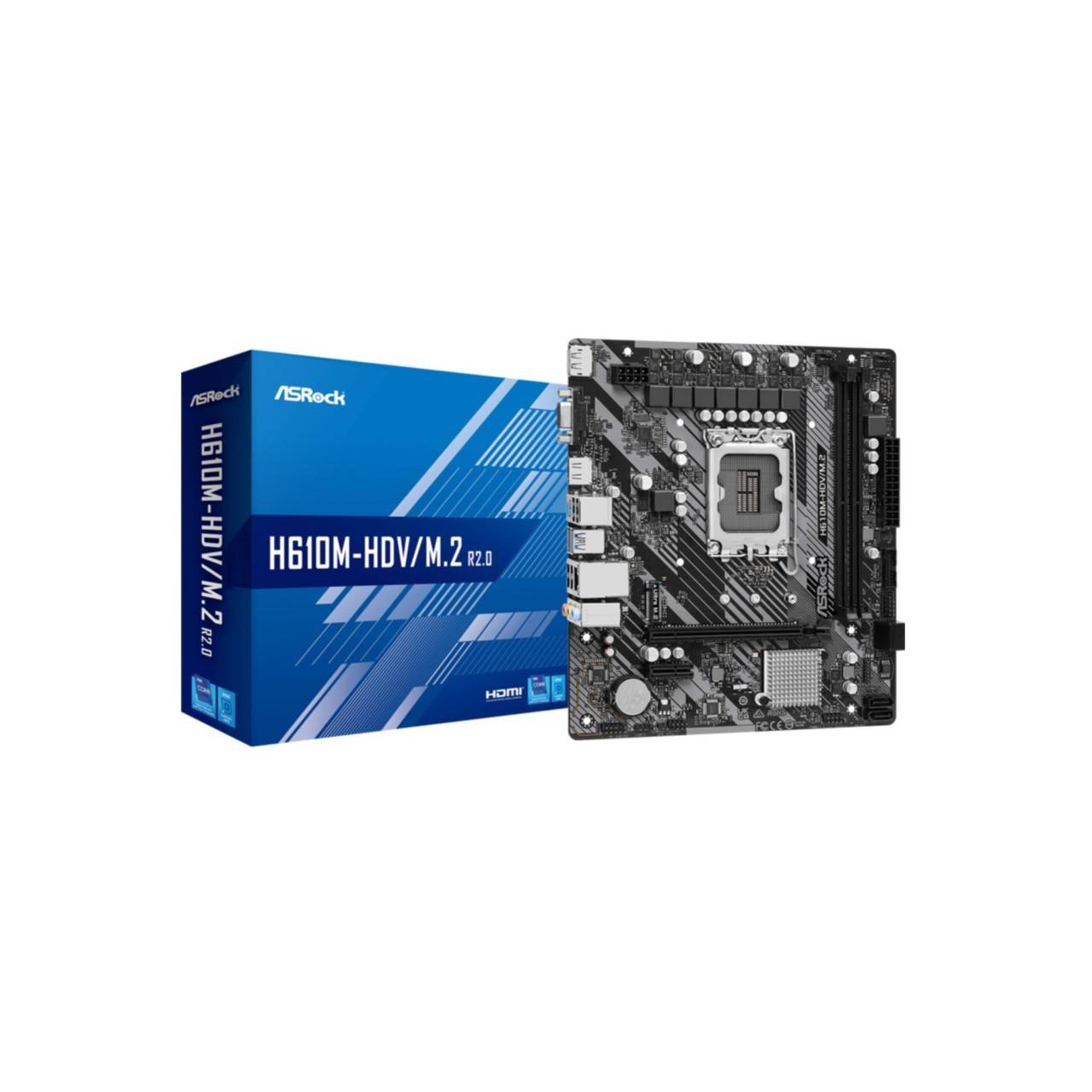 ASRock H610M-HDV/M.2 - 2.0 - Motherboard - micro ATX - LGA1700-Sockel - H610 Chipsatz - USB 3.2 Gen 1 - Gigabit LAN - Onboard-Grafik (CPU