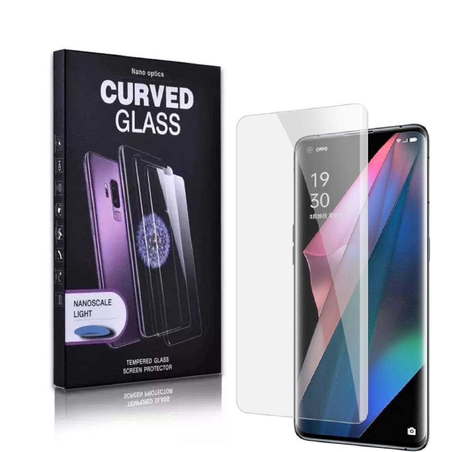 1x UV-Liquid 9H Panzerglas für Oppo Find X3 Pro 3D KLAR echtes Tempered Panzerhartglas Schutzglas Displayschutz Panzerfolie Schutzfolie Screen
