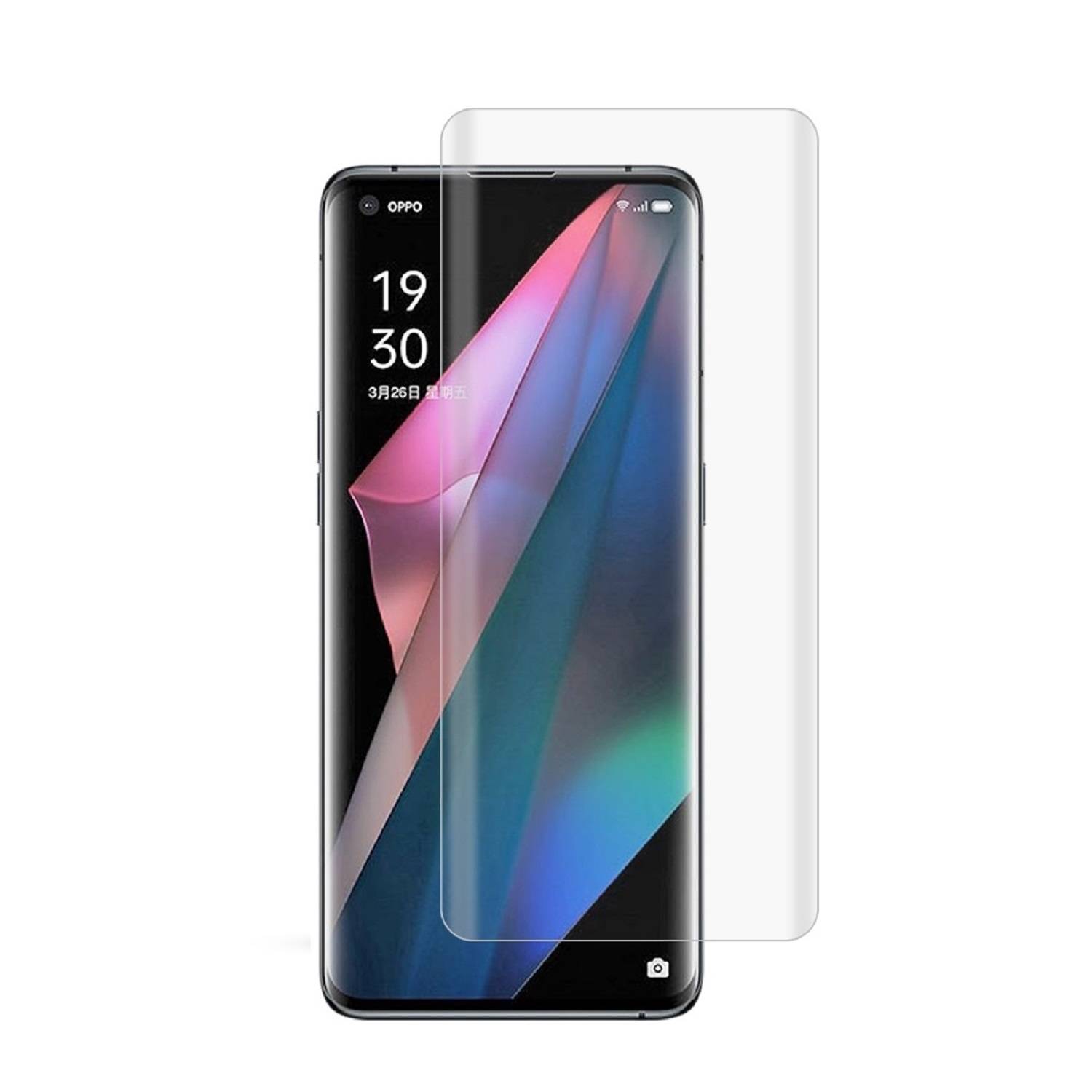 1x Hydrogel-Glass für Oppo Find X3 Pro Selbstheilend für Micro Kratzer 3D KLAR Panzerfolie Displayschutz Schutzfolie Screen-Protector