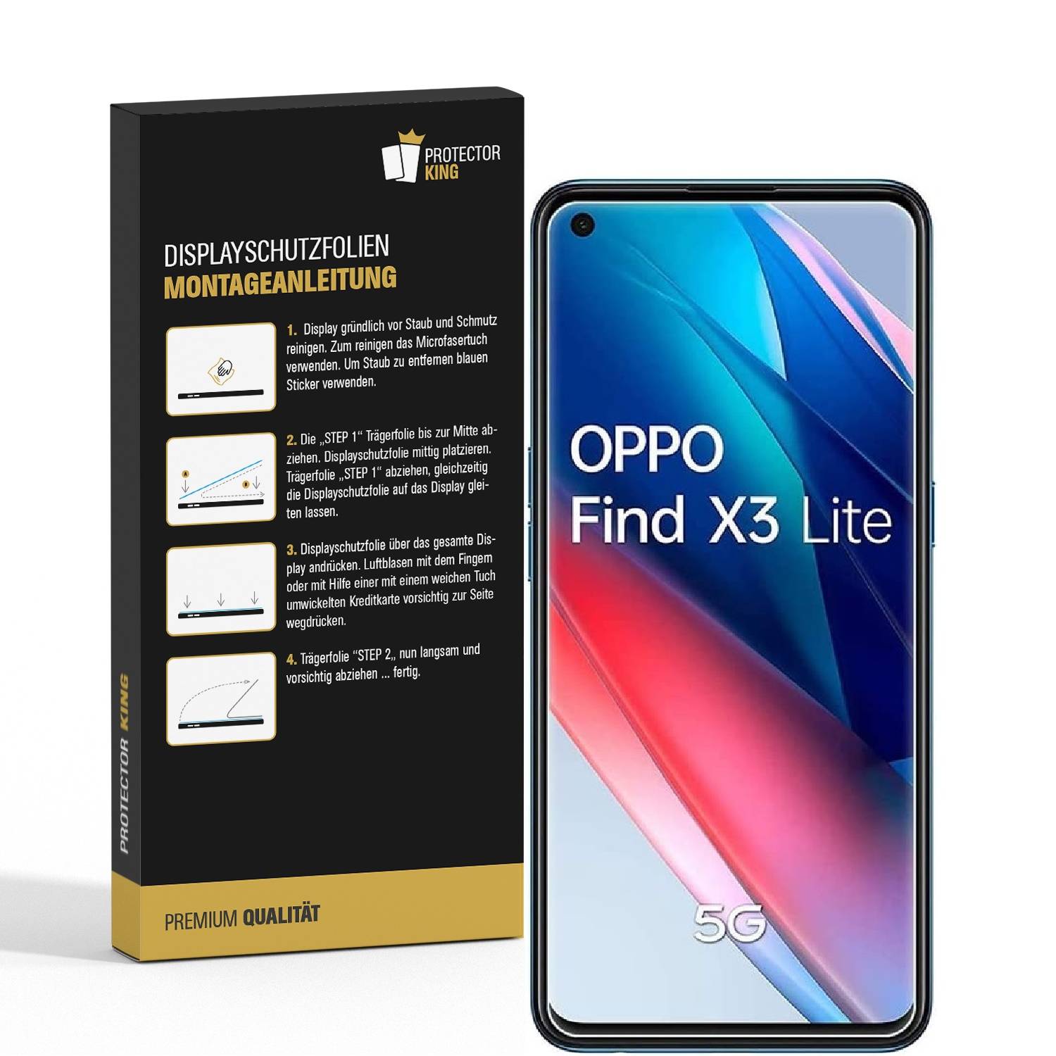 4x Panzerfolie für Oppo Find X3 Lite ANTI-REFLEX Displayschutz Schutzfolie MATT