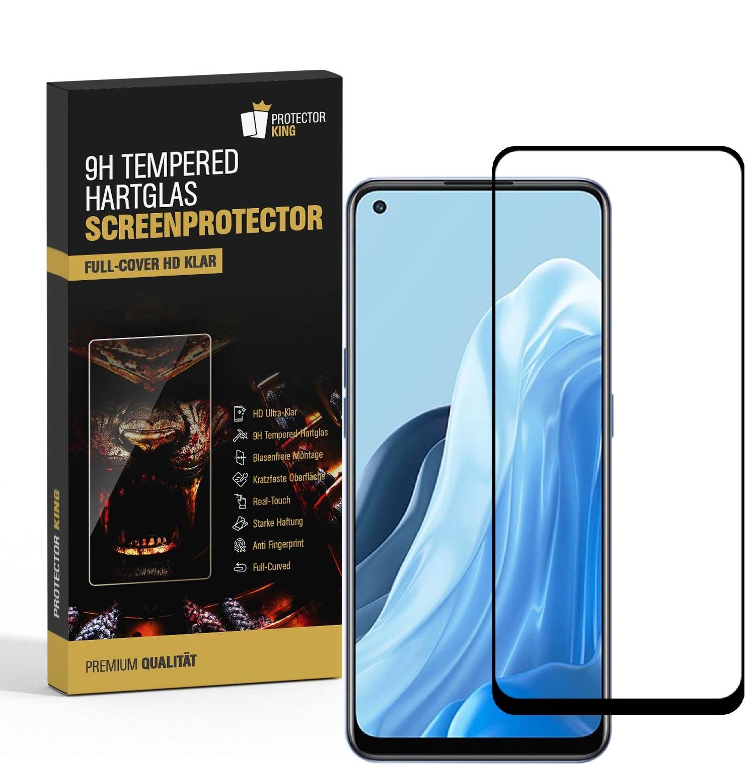 1x 9H Hartglas für Oppo Find X5 Lite FULL COVER Displayschutz Panzerfolie Schutzfolie Panzerglas Schutzglas Displayglas Tempered Glasfolie