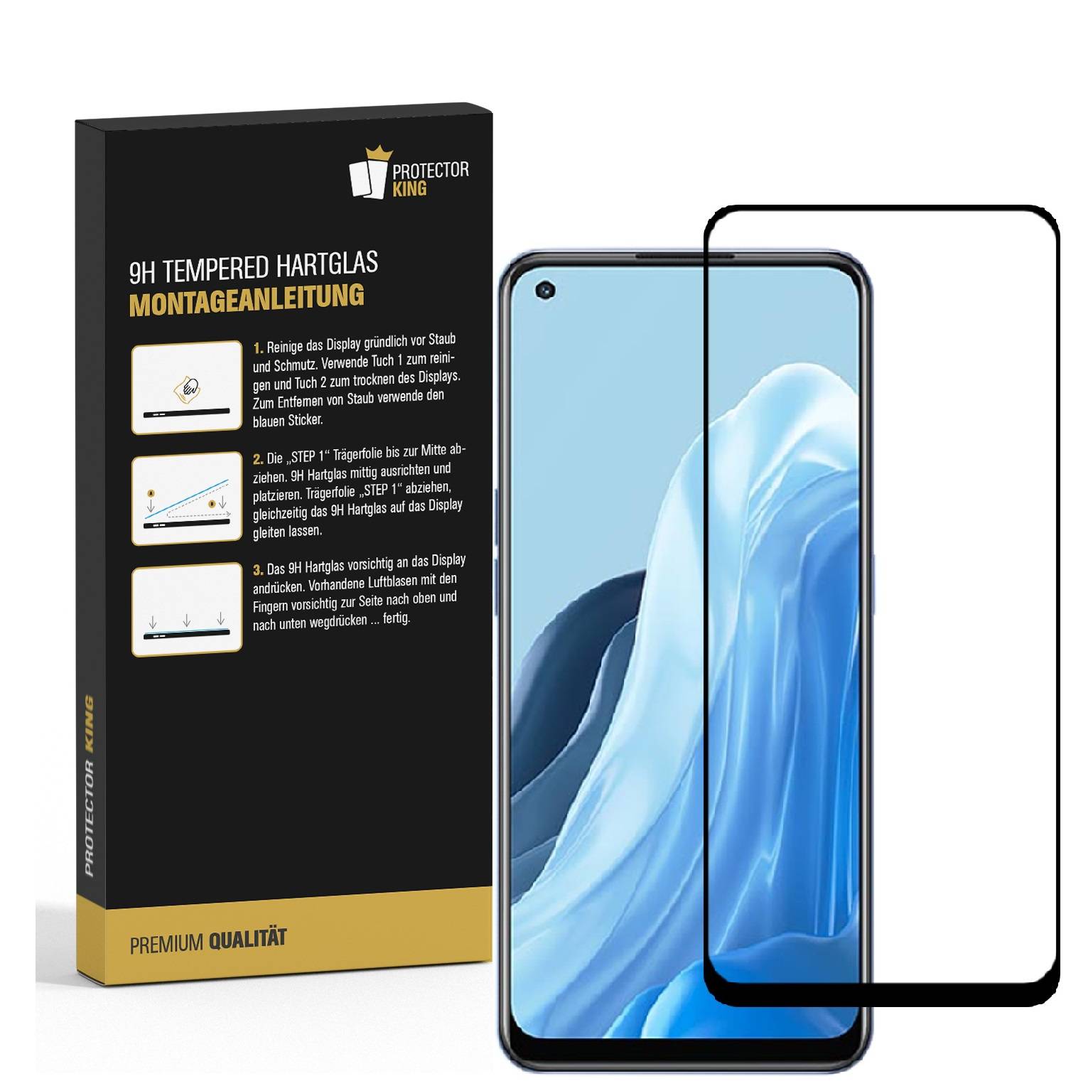 1x 9H Hartglas für Oppo Find X5 Lite FULL COVER Displayschutz Panzerfolie Schutzfolie Panzerglas Schutzglas Displayglas Tempered Glasfolie