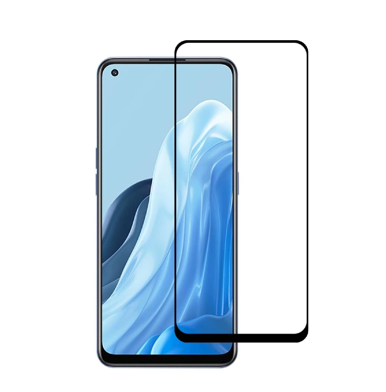 1x 9H Hartglas für Oppo Reno 7 FULL COVER Displayschutz Panzerfolie Schutzfolie Panzerglas Schutzglas Displayglas Tempered Glasfolie Sicherheitsglas