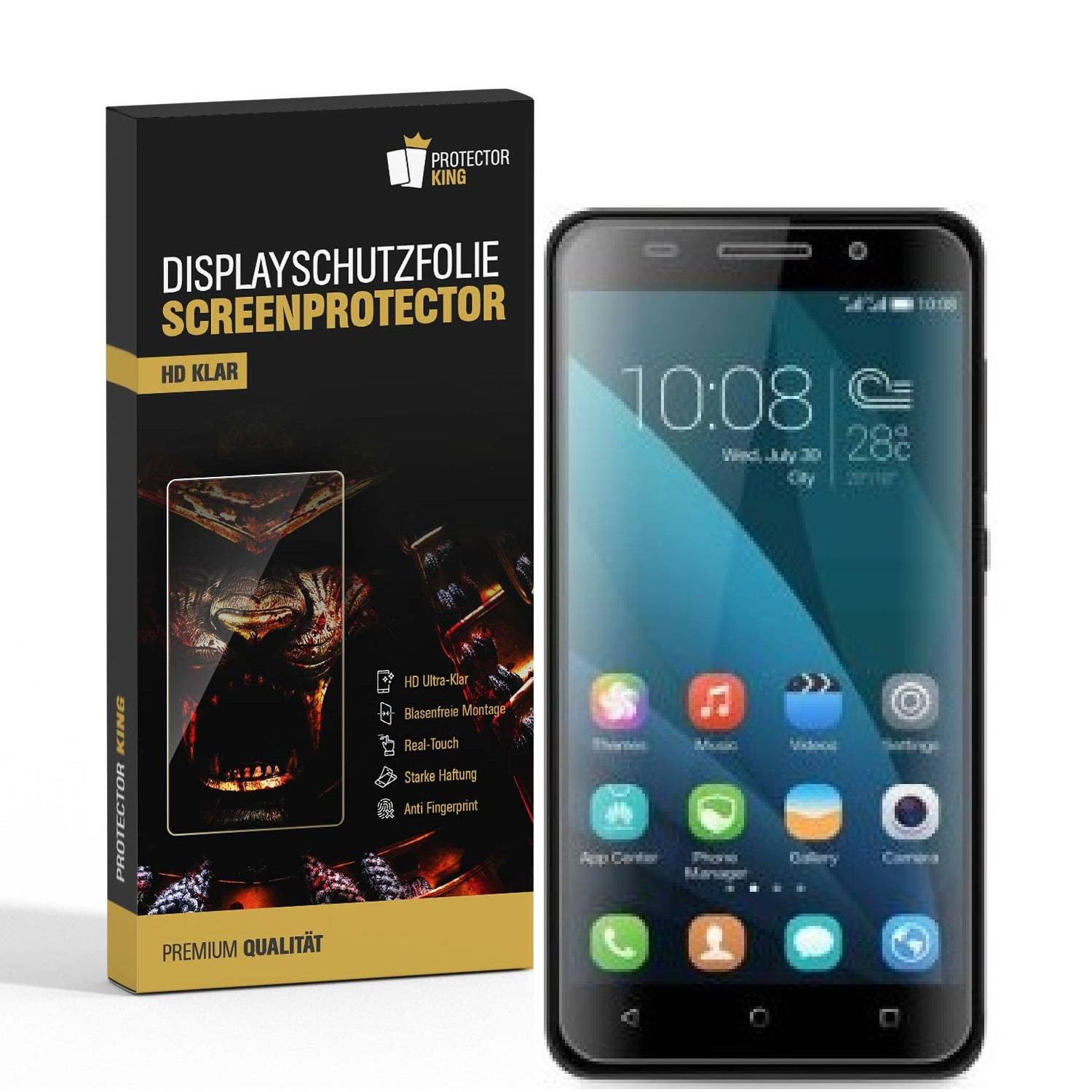 4x Displayschutzfolie für Huawei Honor 4X Displayfolie Schutzfolie HD ULTRA KLAR